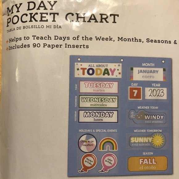 Pen + Gear My Day Pocket Chart For Home, School, Homeschoolers..Brand new. - Picture 2 of 10